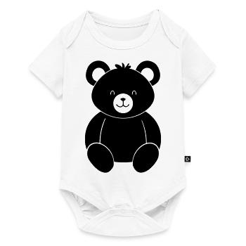 Teddybär - Baby Premium Kurzarmbody - Weiß - Vorne