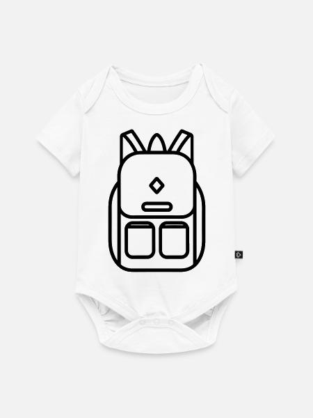 Rucksack - Baby Premium Kurzarmbody - Weiß