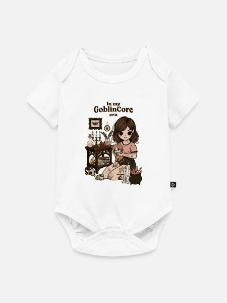 GoblinCore-Ära - Baby Premium Kurzarmbody - Weiß
