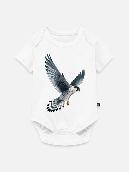 Wanderfalke im Flug - Baby Premium Kurzarmbody - Weiß