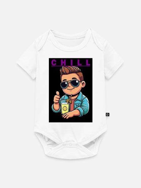 CHILL - Baby Premium Kurzarmbody - Weiß