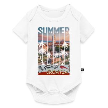 Croatia hrvatska kroatien hrv hr travel Zadar - Baby Premium Kurzarmbody - Weiß - Vorne