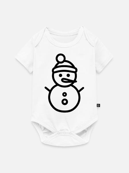 Schneemann - Baby Premium Kurzarmbody - Weiß