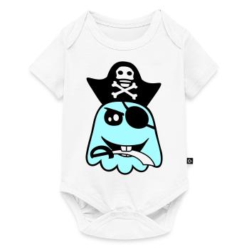 Pirate Ghost Funny Evil Ghost Halloween Fun - Baby Premium short-sleeve bodysuit - white - Front