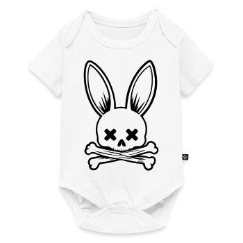 Squelette de crâne de lapin - Body à manches courtes Premium Bébé - blanc - Devant