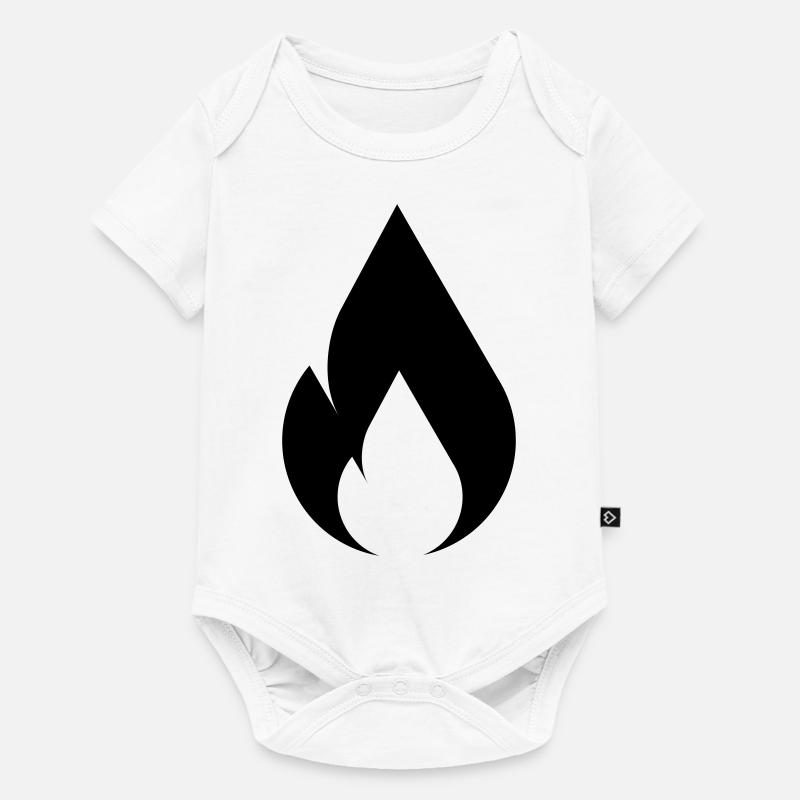 Flamme de feu - Body à manches courtes Premium Bébé - blanc