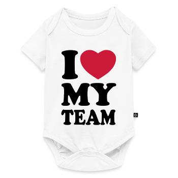 I love my team - Baby Premium short-sleeve bodysuit - white - Front
