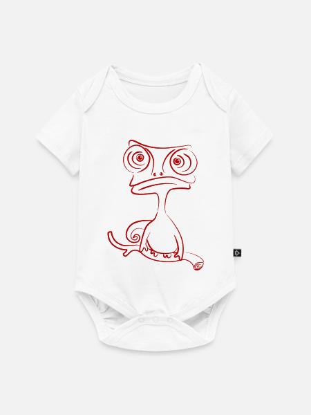 chamäleon tier exotisch - Baby Premium Kurzarmbody - Weiß