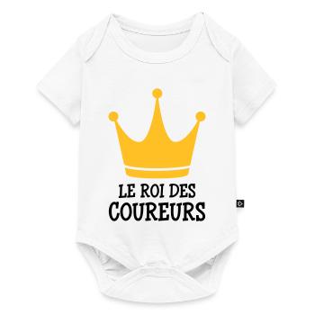 Course à Pied / Running / Jogging / Coureur - Body à manches courtes Premium Bébé - blanc - Devant