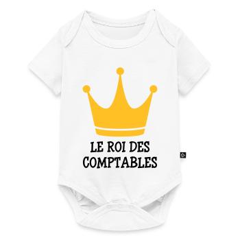 comptable / comptabilité / argent / Finance / Euro - Body à manches courtes Premium Bébé - blanc - Devant