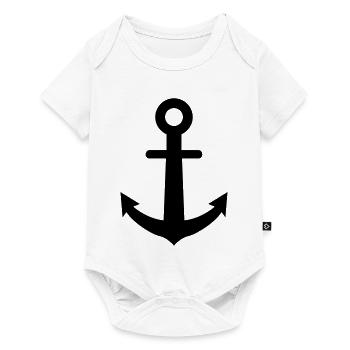 Marin / Marine / Bâteau / Ancre / Mer - Body à manches courtes Premium Bébé - blanc - Devant