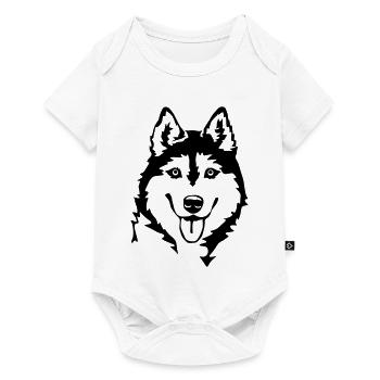 Tête de Husky - Body à manches courtes Premium Bébé - blanc - Devant