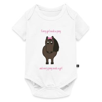 Every girl needs a pony - Baby Premium short-sleeve bodysuit - white - Front