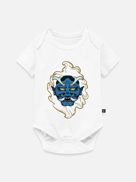 Japan Demon - blau - Baby Premium Kurzarmbody - Weiß