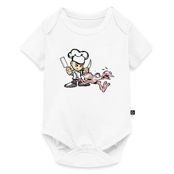 Funny Chef gobble - Baby Premium short-sleeve bodysuit - white - Front