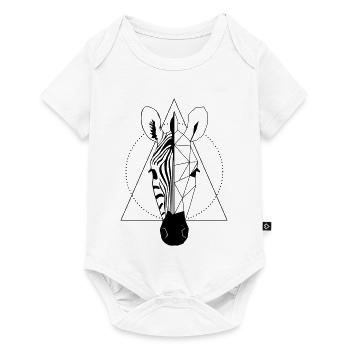 Zebra - Baby Premium Kurzarmbody - Weiß - Vorne
