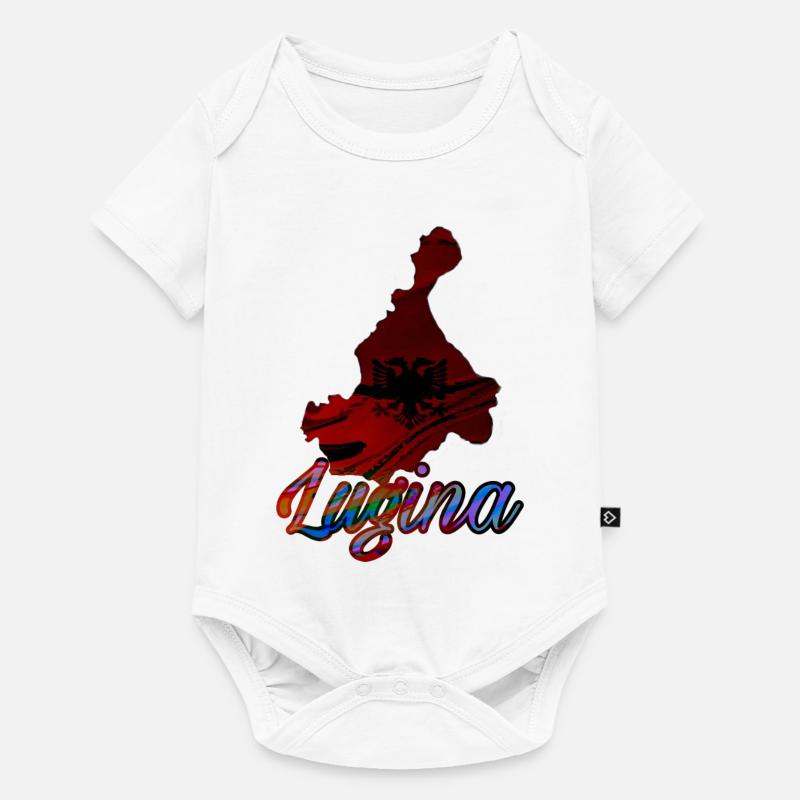 Lugina - Body à manches courtes Premium Bébé - blanc