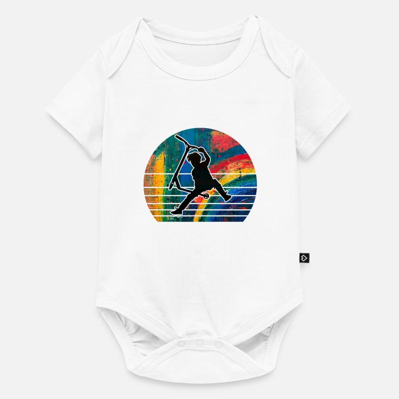 trottinette freestyle - Body à manches courtes Premium Bébé - blanc