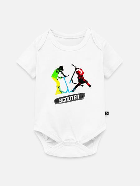 Freestyle-Roller - Baby Premium Kurzarmbody - Weiß