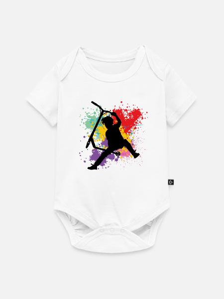 Freestyle-Roller - Baby Premium Kurzarmbody - Weiß