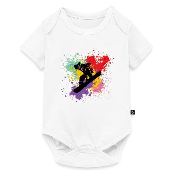 Snowboard - Baby Premium Kurzarmbody - Weiß - Vorne
