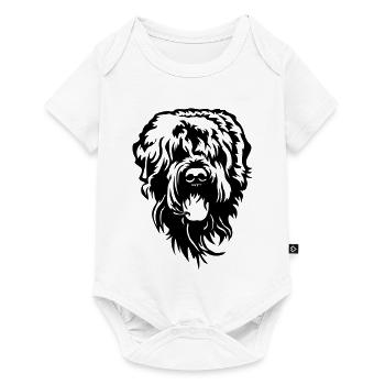 Tête de terrier russe - Body à manches courtes Premium Bébé - blanc - Devant
