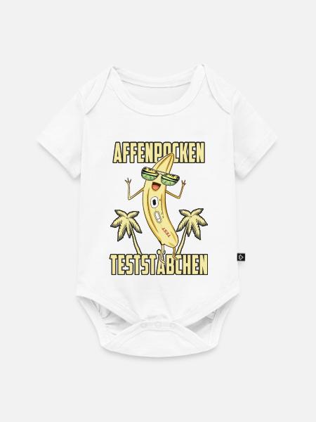 Affenpocken Teststäbchen - Baby Premium Kurzarmbody - Weiß