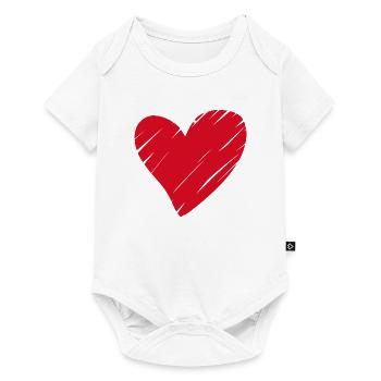 Cœur - Body à manches courtes Premium Bébé - blanc - Devant