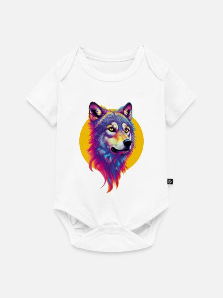 Wolfskopf - Baby Premium Kurzarmbody - Weiß