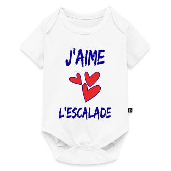 ESCALADE. CLIMB. CLIMBING. ESCALADE. VAN. GRIMPE. - Body à manches courtes Premium Bébé - blanc - Devant