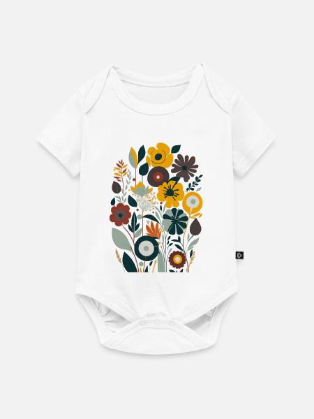 Blumenstrauß - Baby Premium Kurzarmbody - Weiß