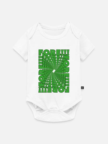 Fore! Golfen mit Stil - Baby Premium Kurzarmbody - Weiß