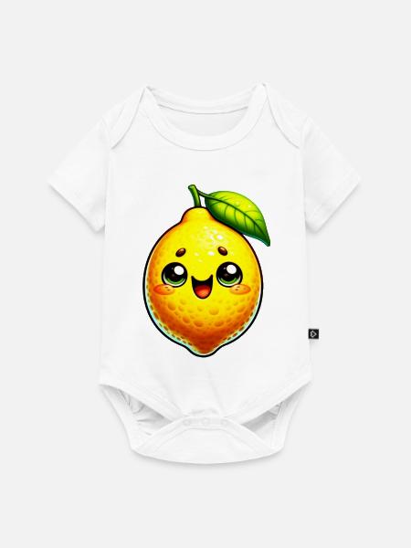 Zitrone Zitronen - Baby Premium Kurzarmbody - Weiß