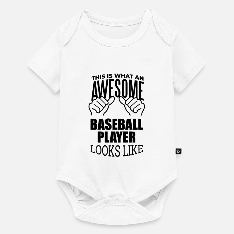 Base-ball - Body à manches courtes Premium Bébé - blanc