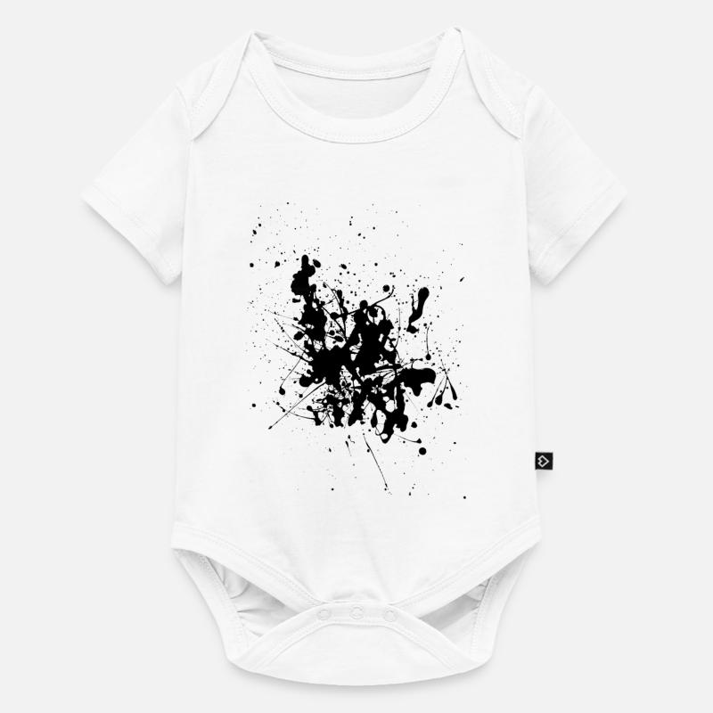 Noir.Splash - Body à manches courtes Premium Bébé - blanc