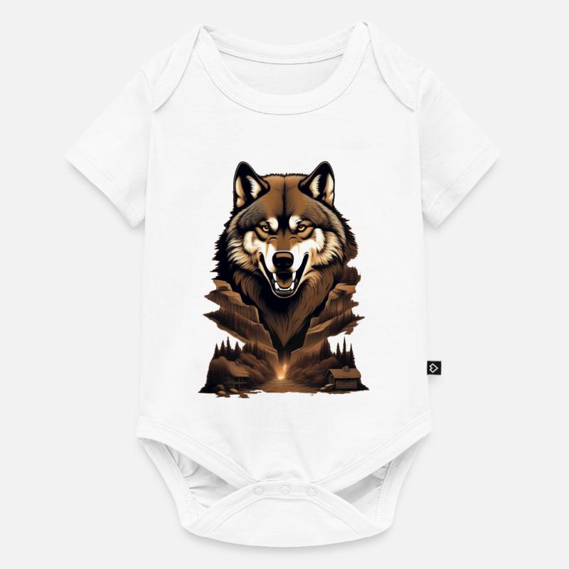 WolfMountain - Baby Premium short-sleeve bodysuit - white