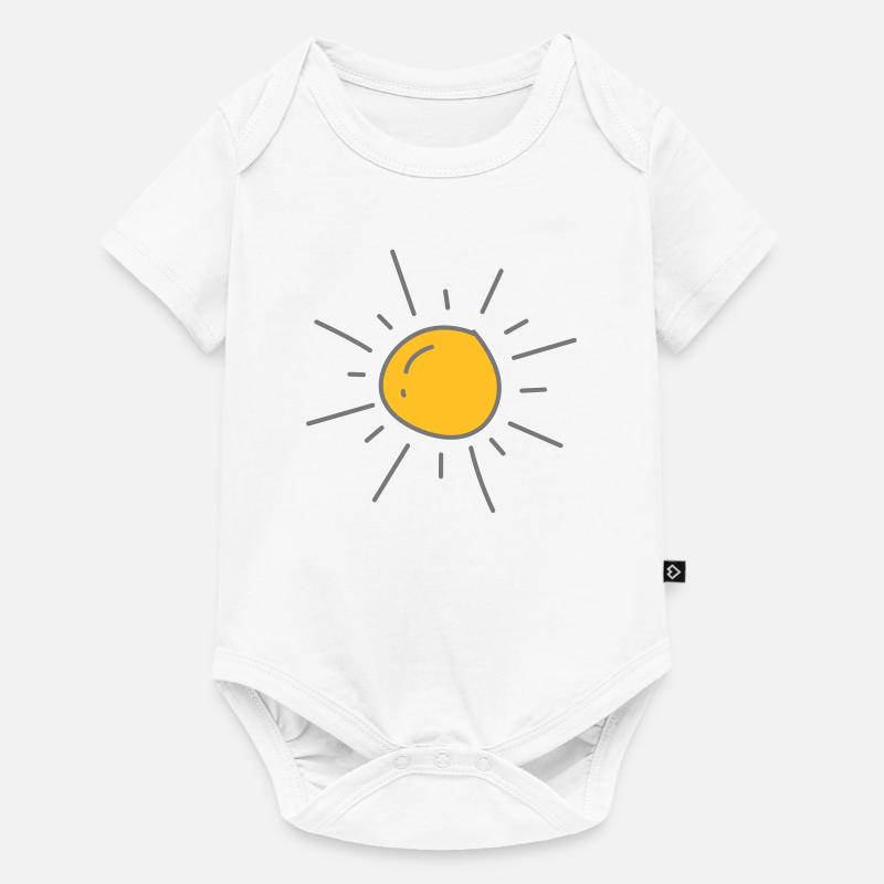 Soleil bicolore - Body à manches courtes Premium Bébé - blanc
