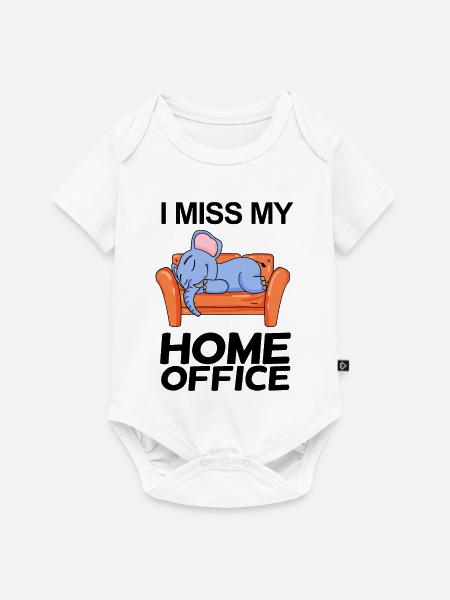 Home Office Spruch lustig - Baby Premium Kurzarmbody - Weiß