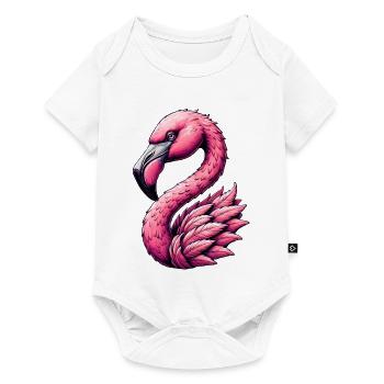 Flamant - Body à manches courtes Premium Bébé - blanc - Devant