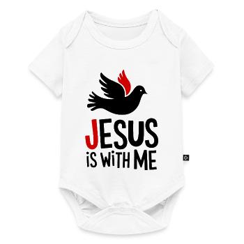 Jésus est avec moi - Body à manches courtes Premium Bébé - blanc - Devant