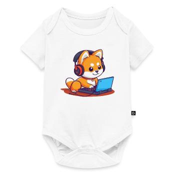 Shiba Inu Gamer | Pixel Art Style | Nerd - Baby Premium short-sleeve bodysuit - white - Front