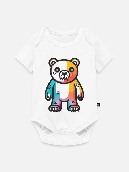 Eisbär Halloween Comic Lustig - Baby Premium Kurzarmbody - Weiß
