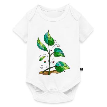 leaves - Baby Premium short-sleeve bodysuit - white - Front