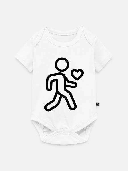 Gesunder Lebensstil - Baby Premium Kurzarmbody - Weiß
