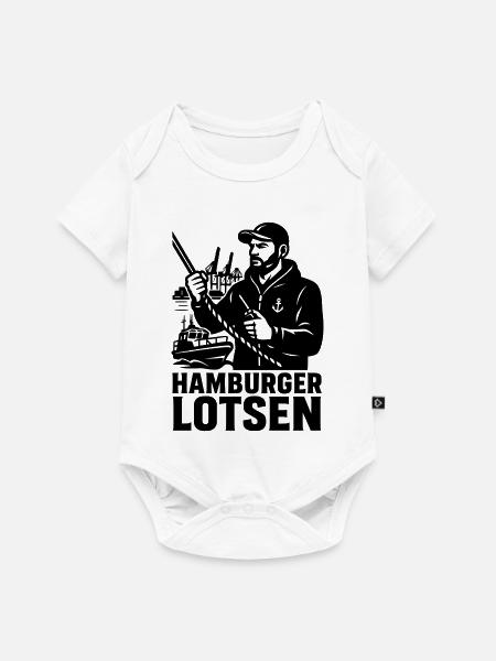 Hamburger Lotsen Hafen - Baby Premium Kurzarmbody - Weiß
