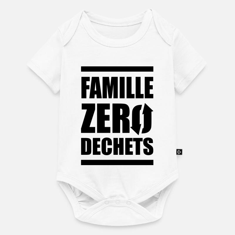 Famille Zero Dechets - Body à manches courtes Premium Bébé - blanc