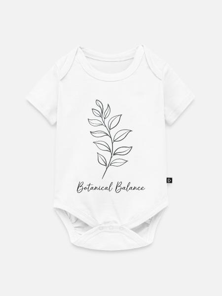 Botanical Balance – Linienkunst - Baby Premium Kurzarmbody - Weiß