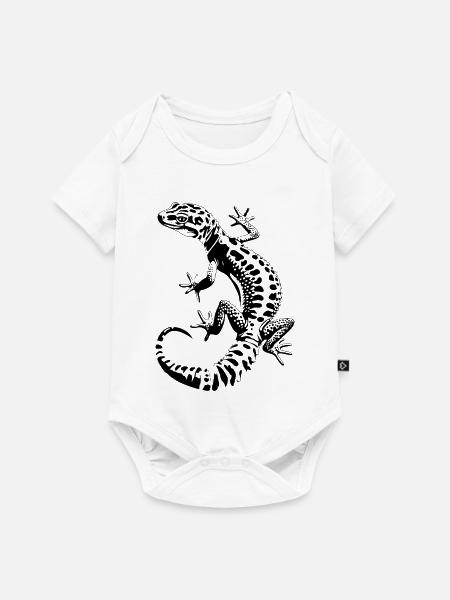 Leopardgecko - Baby Premium Kurzarmbody - Weiß