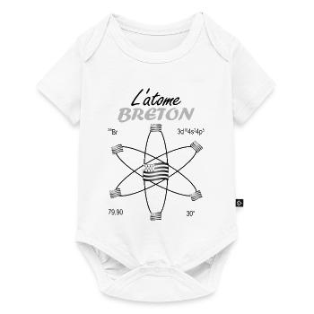 Cadeau Atome Breton Symbole Science et Fierté Gwen - Body à manches courtes Premium Bébé - blanc - Devant