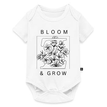 Bloom & Grow - Baby Premium Kurzarmbody - Weiß - Vorne